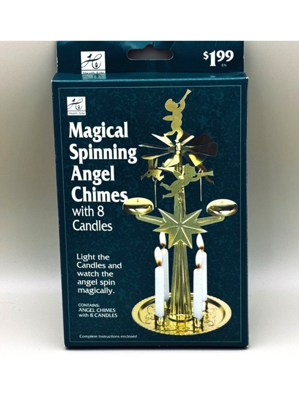 Angel Chimes Gold Finish Includes Instructions New - Needs Replacement Candles